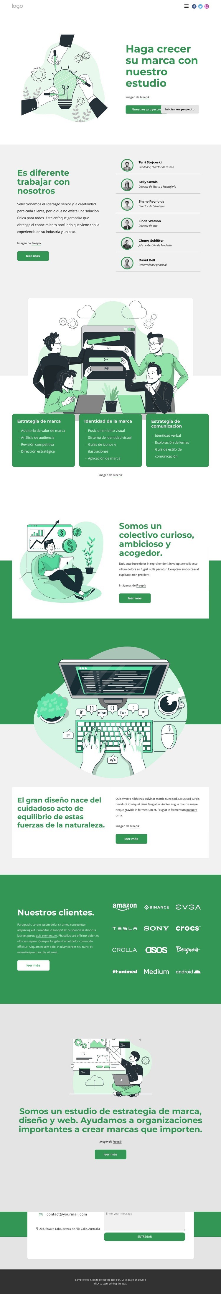 Haz crecer tu marca con nuestro estudio Plantillas de creación de sitios web