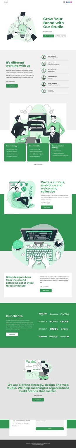 Create static page - Html Code Example by Nicepage