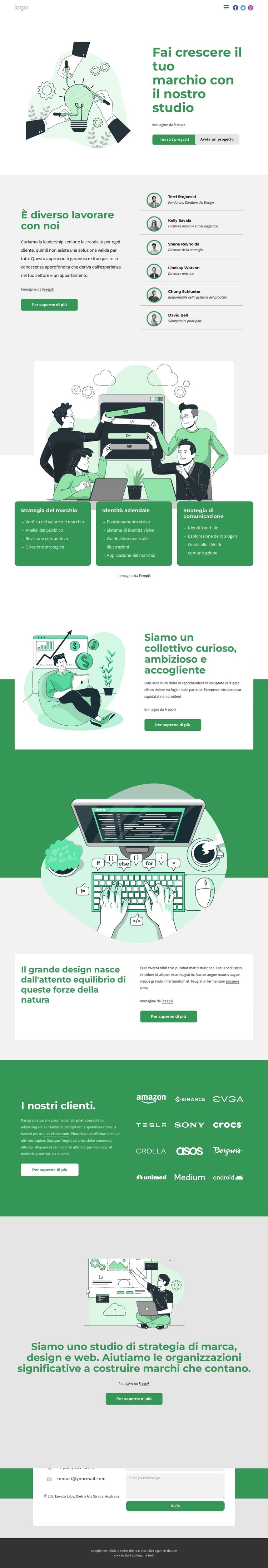 Fai crescere il tuo brand con il nostro studio Mockup del sito web