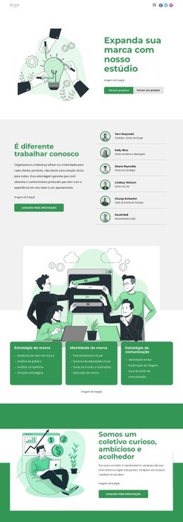 Faça Crescer A Sua Marca Com O Nosso Estúdio - Inspiração De Modelo HTML5