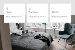 Planung, Verwaltung, Marketing - Modernes Website-Design