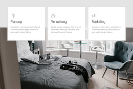 Planung, Verwaltung, Marketing – Fertiges Website-Design