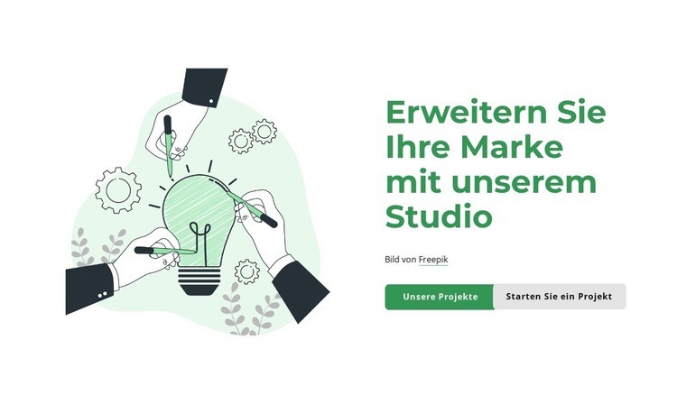 Lasst uns etwas Großartiges aufbauen Website Builder-Vorlagen