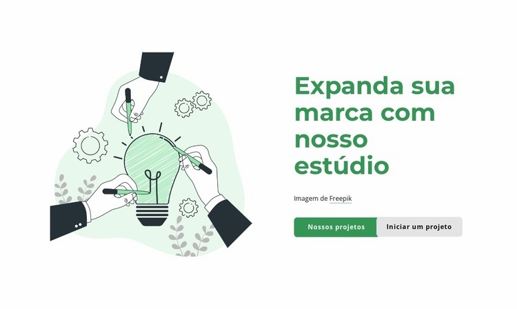 Vamos construir algo ótimo Maquete do site