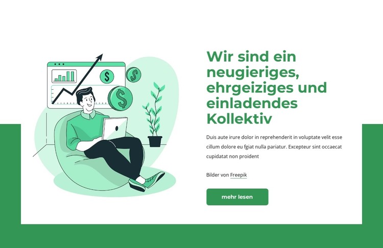 Wir sind ein neugieriges Kollektiv HTML-Vorlage