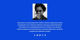 Fototext Und Soziale Symbole - Kostenlose Zielseite, Vorlage HTML5