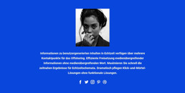 Das Beste Website-Design Für Fototext Und Soziale Symbole