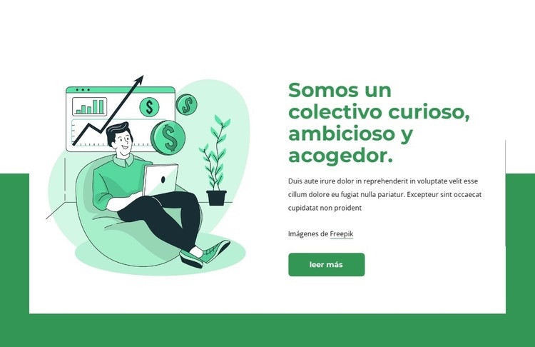 Somos colectivo curioso Maqueta de sitio web