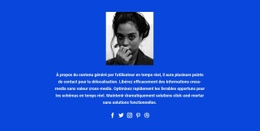 Texte De Photo Et Icônes Sociales - Maquette De Site Web À Télécharger Gratuitement