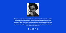 Texte De Photo Et Icônes Sociales - Modèle HTML5 Réactif
