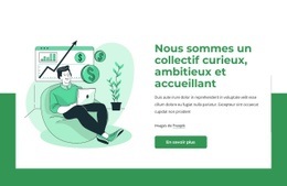 Nous Sommes Un Collectif Curieux : Modèle Créatif Polyvalent D'Une Page