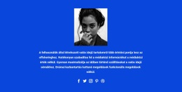 A Legjobb Webhelytervezés Fényképes Szöveg És Közösségi Ikonok Számára