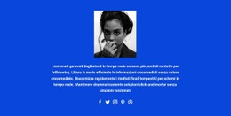 Testo Foto E Icone Sociali - Download Del Modello HTML