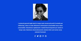 Testo Foto E Icone Sociali - Pagina Di Destinazione Gratuita, Modello HTML5