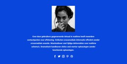 Fototekst En Sociale Pictogrammen - HTML-Paginasjabloon