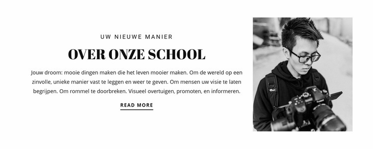 School van fotografen Sjabloon voor één pagina