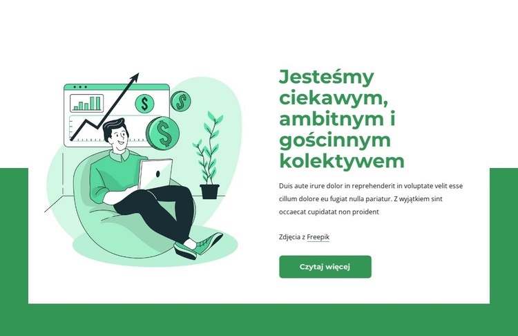 Jesteśmy ciekawym kolektywem Makieta strony internetowej