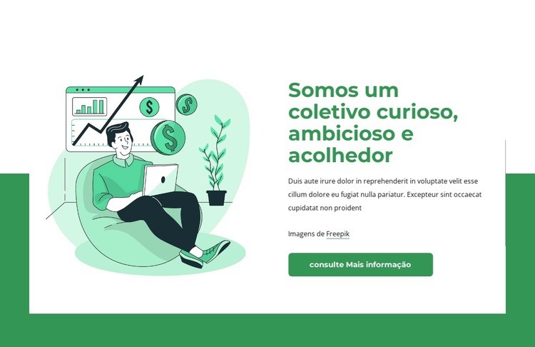 Somos curiosos coletivo Modelo de uma página