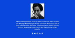 Texto Fotográfico E Ícones Sociais - Landing Page Profissional Personalizável