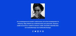 Fototext Och Sociala Ikoner - Nedladdning Av HTML-Mall