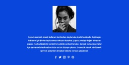 Fotoğraf Metni Ve Sosyal Simgeler - Kişisel Web Sitesi Şablonları