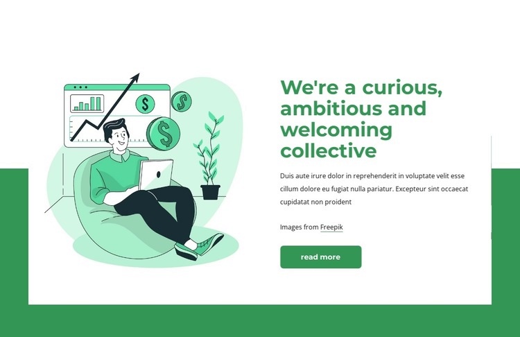 We are curious collective Web Page Design