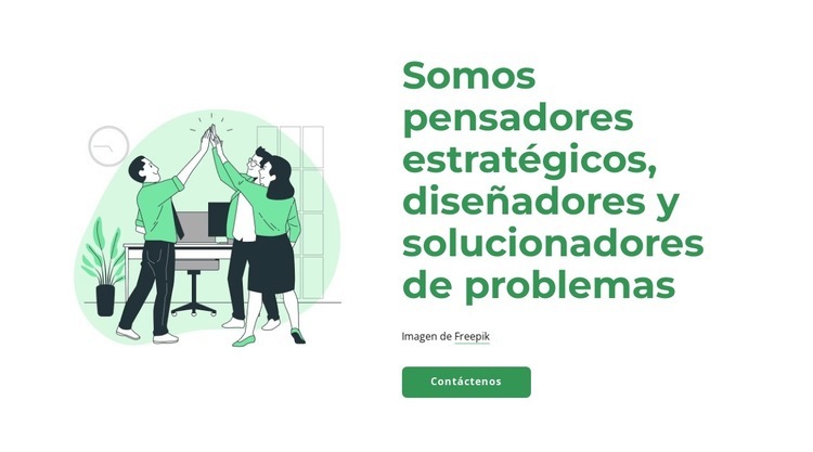 Somos solucionadores de problemas Creador de sitios web HTML