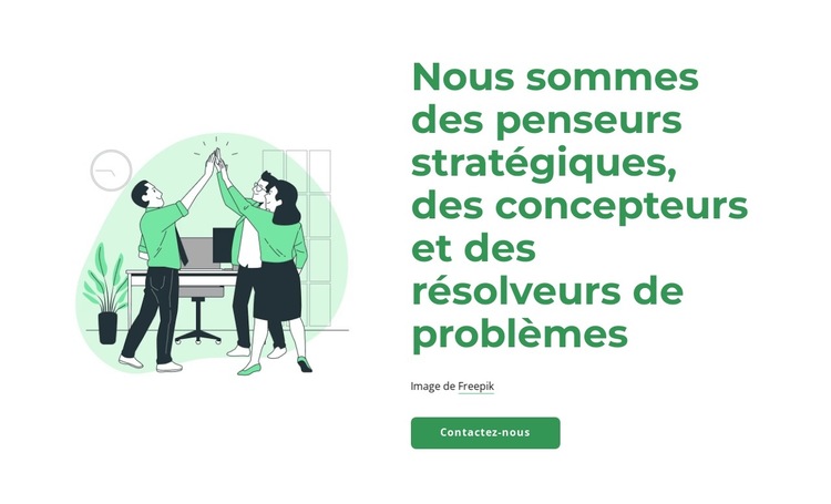 Nous résolvons les problèmes Modèle de site Web