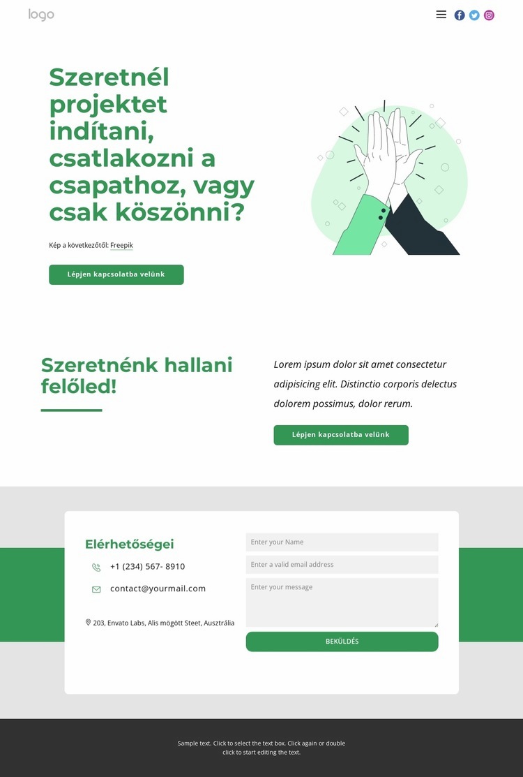 Hihetetlen ügyfelekkel dolgozunk Weboldal sablon