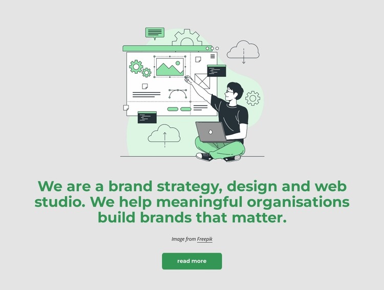 We are a brand strategy studio Website Mockup