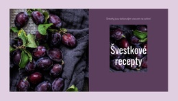 Švestkové Recepty – Návrh Webových Stránek Šablon
