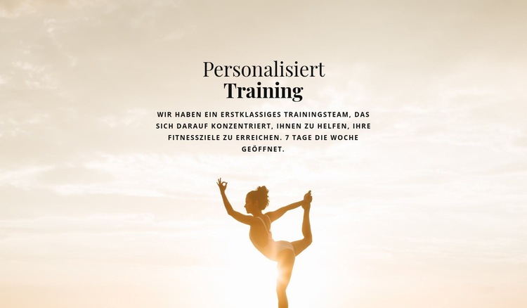 Zertifizierte Personal Trainer Eine Seitenvorlage