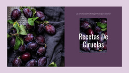 Recetas De Ciruelas - Plantilla Joomla Profesional Gratuita