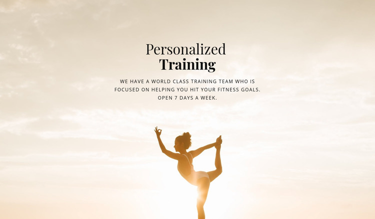 Certified personal trainers Homepage Design