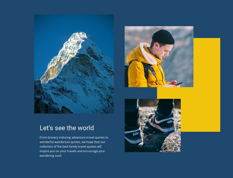 Mountain peaks Homepage Design