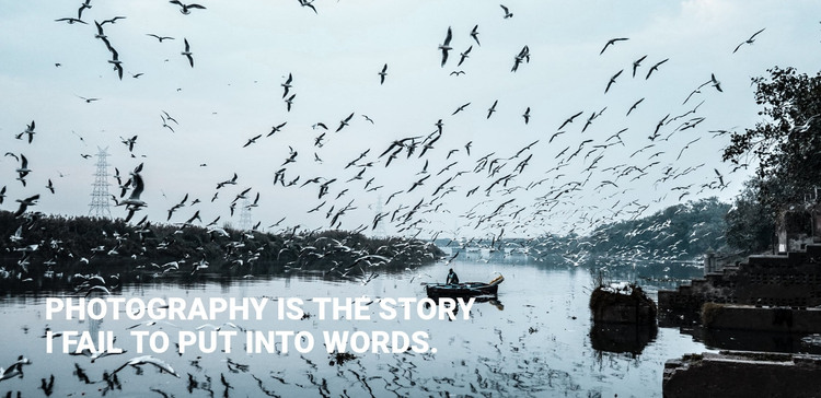 Photography is the story Homepage Design