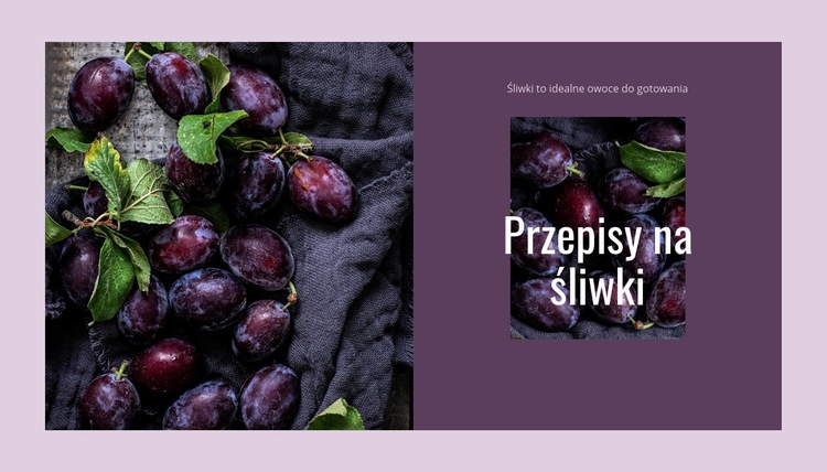 Przepisy na śliwki Projekt strony internetowej