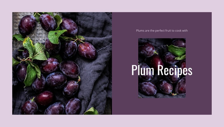 Plum recipes Webflow Template Alternative