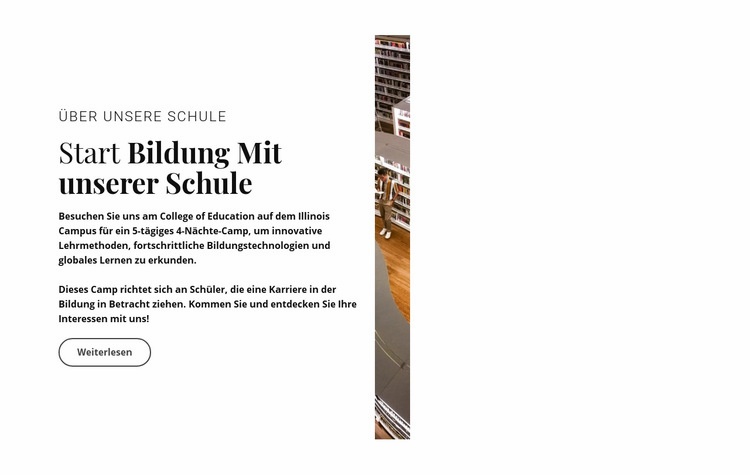 Beste Bibliothek Website design