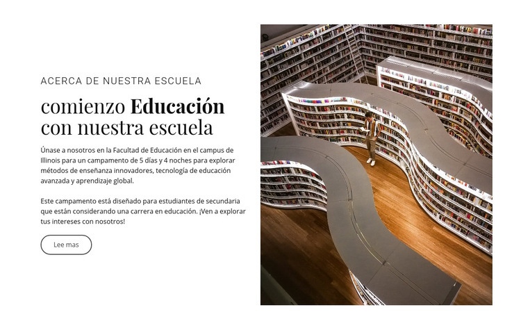 Mejor biblioteca Página de destino