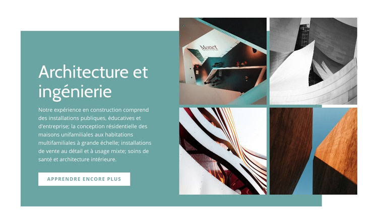 Architecture et ingénierie Modèle de site Web