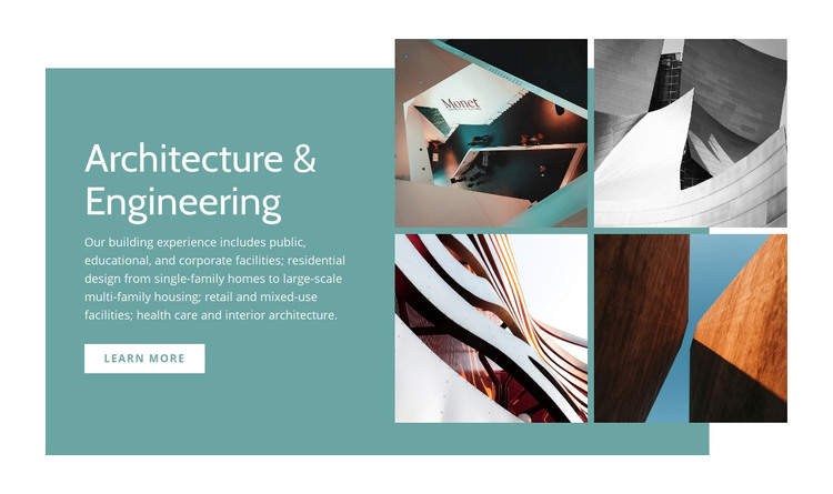 Architecture and engineering  Homepage Design
