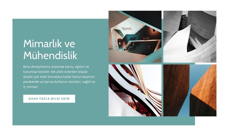 Mimarlık ve mühendislik HTML5 Şablonu