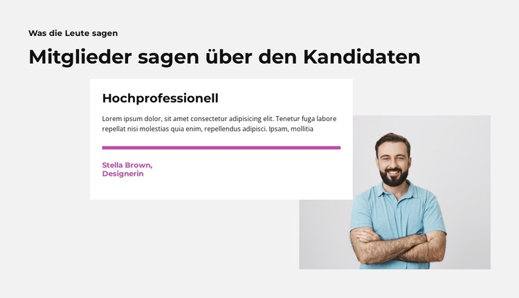 Mitglied der Kongresspartei CSS-Vorlage