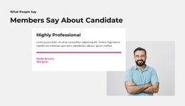 Ready To Use Html Code For Member At Congress Party