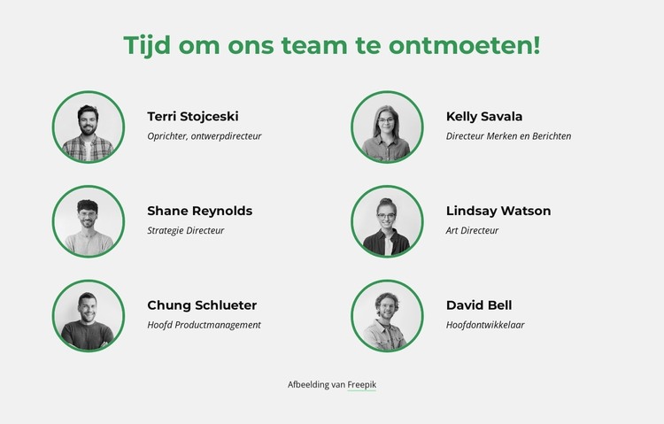 Tijd om ons creatieve team te ontmoeten HTML-sjabloon