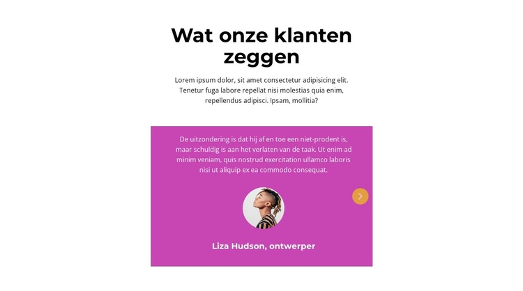 Baan probleem Website sjabloon