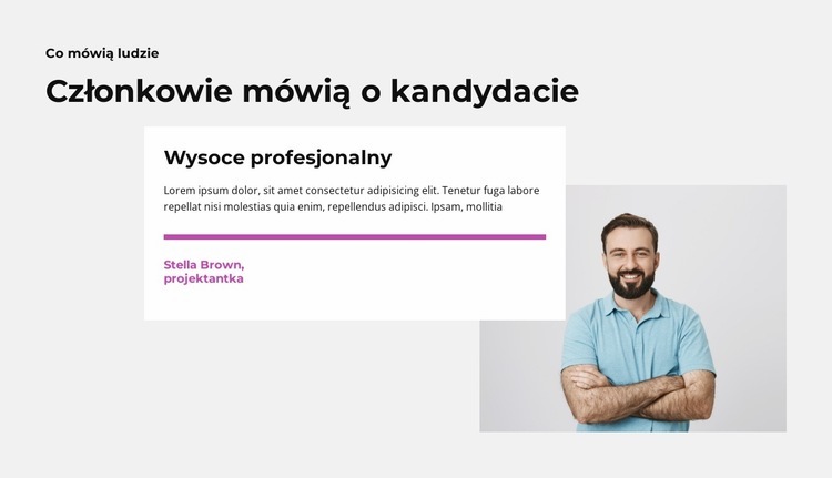 Członek Partii Kongresowej Projekt strony internetowej