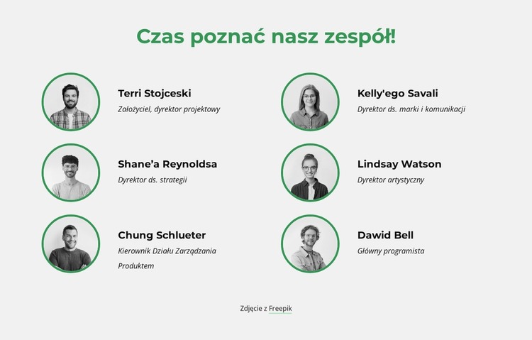 Czas poznać nasz kreatywny zespół Szablon Joomla