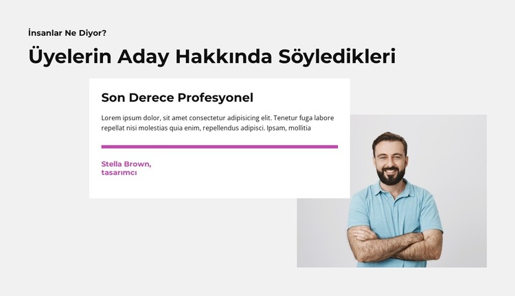 Kongre partisinde üye HTML Şablonu